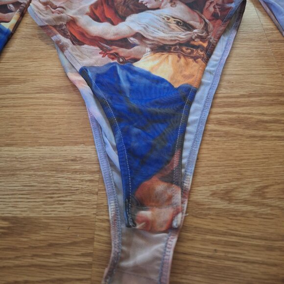NWOT Printed mesh long sleeve bodysuit - Picture 5 of 7